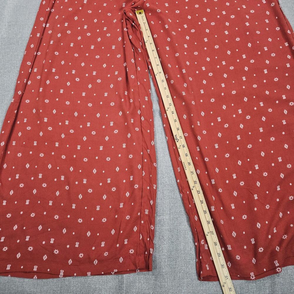 Torrid Pants Women 3T 3X Tall Rust Orange Wide Leg Elastic Waist Boho Geometric - Picture 11 of 12